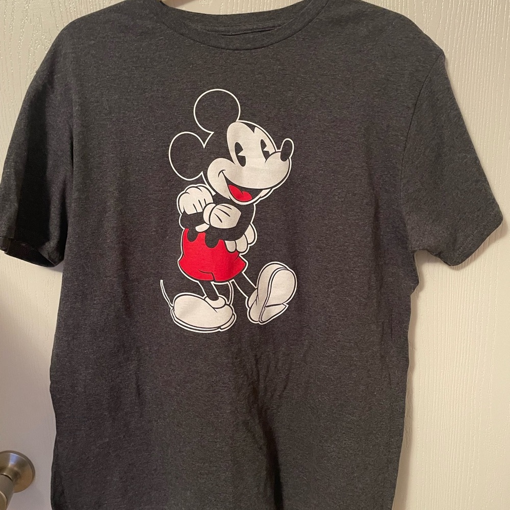 Disney Mickey Mouse Charcoal Tee Large